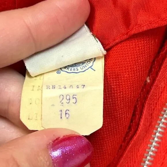 Vintage Beeline Fashions Inc Womens Size 16 100% Cotton Union Made Back Zip Vest - Picture 5 of 5